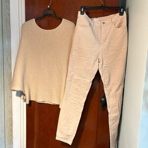 LOFT Beige Knit Women's Sweatshirt